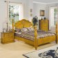Pine Finish Traditional Poster Bed w/Optional Casegoods