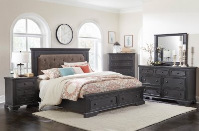 Bolingbrook Bedroom 1647 in Charcoal & Mocha by Homelegance