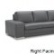 Dark Chocolate Leather Upholstered Contemporary Sectional Sofa