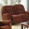 Raisin Microfiber Modern Reclining Livng Room Sofa w/Options