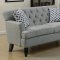 F6940 Sofa & Loveseat Set in Taupe Velveteen Fabric by Boss