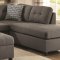 Stonenesse Sectional Sofa 500413 in Grey Fabric Coaster