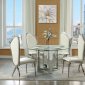 Noralie Dining Table DN00715 by Acme w/Optional Beige PU Chairs