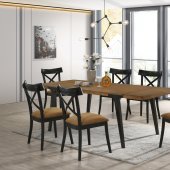 Hillary Dining Room 5Pc Set DN02305 in Walnut & Black by Acme