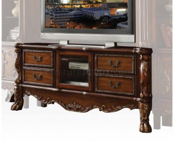 Dresden TV Stand 91338 in Cherry by Acme w/Optional Wall Unit [AMWU-91338-Dresden]