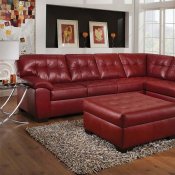 50440 Soho Sectional Sofa in Red Bonded Leather Match by Acme