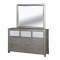 Bryant II CM7289SV Bedroom Set 5Pc - Silver Tone w/Mirror Panels