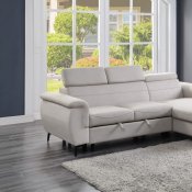 Cadence Sectional Sofa 9403BE in Beige Microfiber by Homelegance
