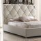 6200 Bed in White Leather Match by ESF w/Optional Nightstands