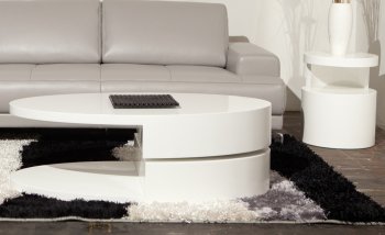 Ergo Coffee Table by Beverly Hills in White High Gloss w/Options [BHCT-Ergo]