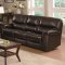 Brown Leather Modern Reclining Sofa & Loveseat Set w/Options