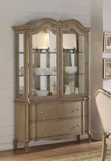 Chelmsford Buffet & Hutch 66054 in Antique Taupe by Acme