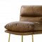Alsey Bar Chair 96401 in Saddle Brown Leather by Acme
