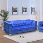 LCL-017 Sofa & Loveseat Set in Blue Velvet