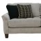 Cream Fabric Modern Loveseat & Sofa Set w/Optional Items