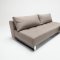 White Leatherette Contemporary Sofa Bed Lounger From Innovation
