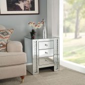 Nysa Accent Table 82778 in Mirror by Acme