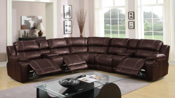 F212B Reclining Sectional Sofa in Belair Brown by Lifestyle [SFLLSS-F212B Brown]