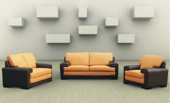 Two-Tone Modern Living Room Set with Sleeper Sofa [EFS-93]