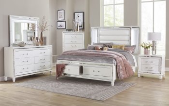Tamsin Bedroom Set 1616W in White by Homelegance w/Options [HEBS-1616W-Tamsin]