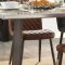Kaylia Dining Table 70105 in Aluminum & Leather by Acme