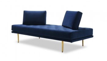 Caesar Sofa Bed in Blue Fabric by J&M Furniture [JMSB-Caesar]
