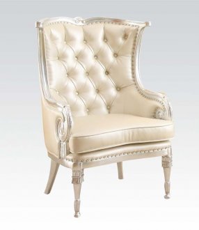 59122 Pawnee Accent Chair in Beige Leatherette by Acme