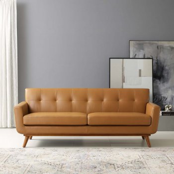 Engage Sofa in Tan Top-Grain Leather by Modway w/Options [MWS-3733 Engage Tan]