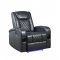 Alair Power Recliner LV02460 in Dark Gray Leather Aire by Acme