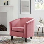 Prospect Accent Chair Set of 2 in Dusty Rose Velvet by Modway