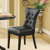 Silhouette Dining Chair Set of 4 Black or White Vinyl by Modway