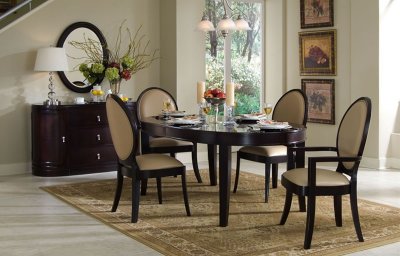 Dark Cherry Classic Dining Table w/Optional Chairs