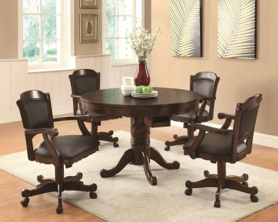 Tobacco Finish Dinette With Three-in-One Playing & Dining Table