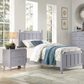 Wellsummer 4Pc Youth Bedroom Set 1803GY in Gray by Homelegance