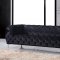 Mercer 646BL Sofa in Black Velvet Fabric w/Optional Items