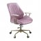 Hamilton Office Chair OF00399 in Pink Top Grain Leather by Acme