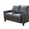 York Sofa in Grey Leather by Beverly Hills w/Options
