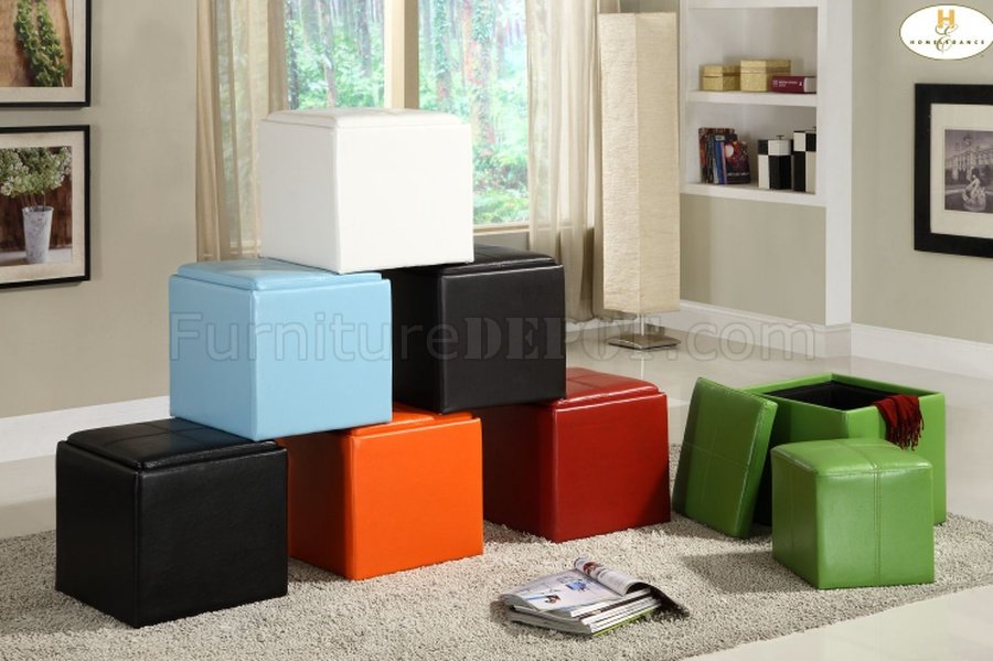 4723 Ladd Storage Cube Ottoman by Homelegance - Set of 2 - Click Image to Close