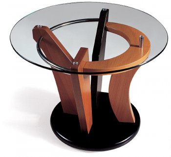 Artistic End Table with Round Glass Top [GFC-354431EN]