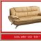 Beige & Brown Two-Tone Leather Modern 405 Sofa by ESF w/Options