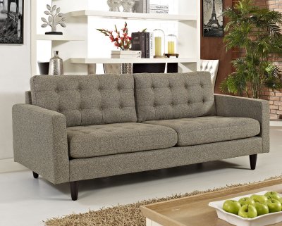 Empress Sofa in Oatmeal Fabric by Modway w/Options
