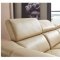 760 Sectional Sofa in Beige Leather by ESF w/Power Recliner
