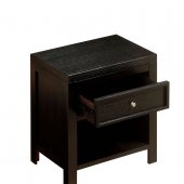 Contemporary One Drawer Nightstand With Storage Shelf