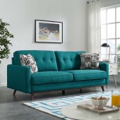 Prompt Sofa in Teal Fabric by Modway