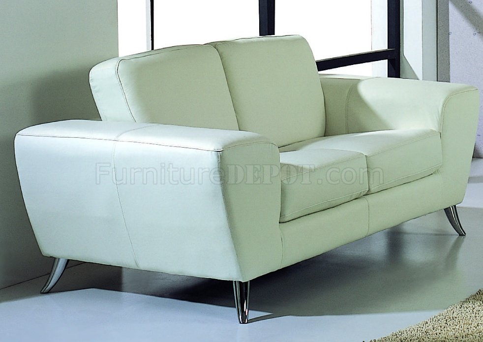 Julie Sofa In White Leather Match By, Julie Leather Sofa