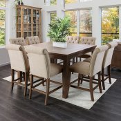 Sania III Counter Ht Dining Set 5Pc CM3324A-PT in Rustic Oak