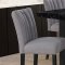 D04BT Black Dining Room Set 5Pc by Global w/D8685BS Gray Stools