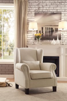 Adelaide Accent Chair 1245F2S in Neutral Fabric by Homelegance [HECC-1245F2S Adelaide]