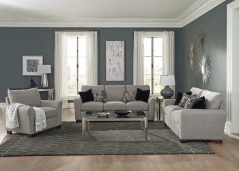 Drayton Sofa & Loveseat 509721 Gray Fabric by Coaster w/Options [CRS-509721 Drayton]