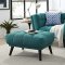 Bestow Sofa in Teal Fabric by Modway w/Options